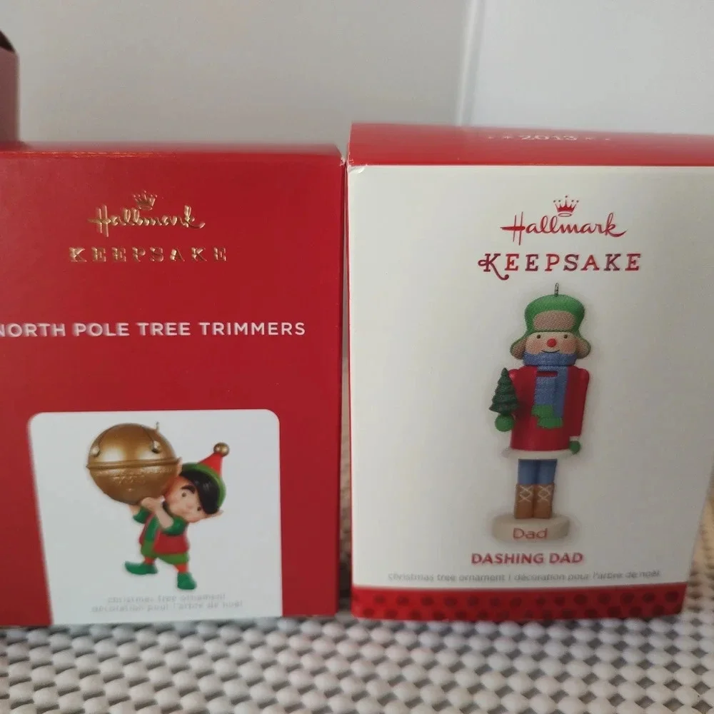 Hallmark Keepsake Christmas Ornaments Set of 3 Dad Gift Jolly Beer Belly Snowman